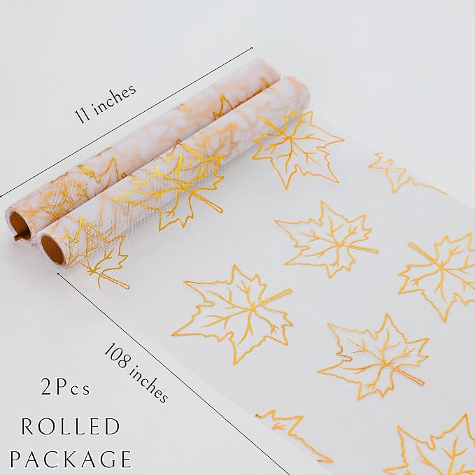 Snowkingdom 2 Pcs Gold Table Runner - Image 5