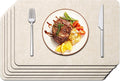 Maxpearl Faux Leather Placemats Set of 6, Suitable by Maxpearl