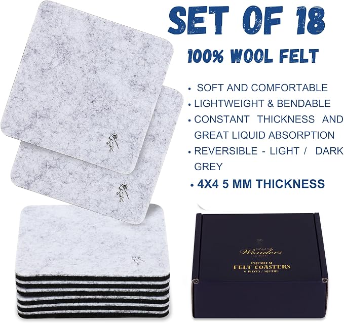 A&A Wonders Premium Felt Coasters - Image 2