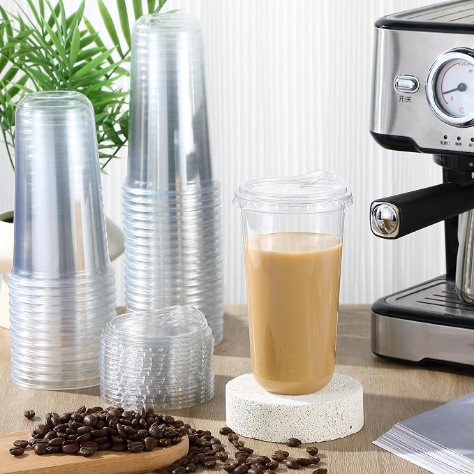 Baderke 25 Pcs Clear Plastic Cups - Image 2