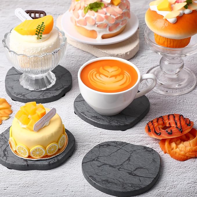 Diatomaceous Earth Coasters Set of 4，Cool Absorbent Quick-Dry Drink Coasters - Image 6