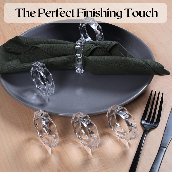 Clear Acrylic Napkin Rings, Thanksgiving - Image 7