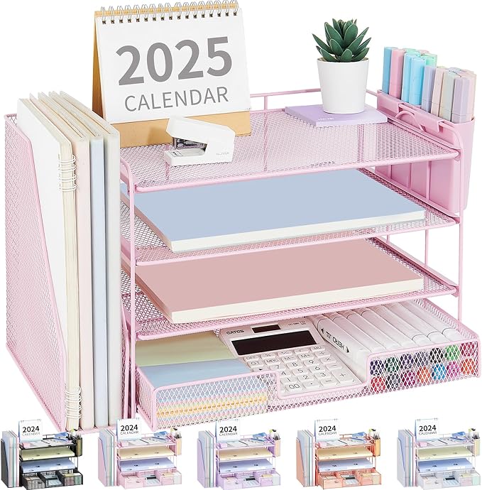 Desk Organizer, 4-Tier Desktop File Organizer by OPNICE