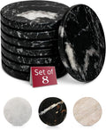 Gusto Nostro Black Marble Coasters Set of 8 by GustoNostro