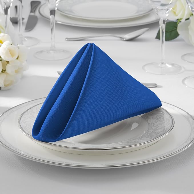Lann's Linens Set of 12 Cloth Dinner Napkins, 20-inch Polyester Napkins - Image 7