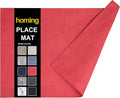 Faux Leather Heat Resistant Placemats 6 Packs, Waterproof Wipeable Dining PU by homing