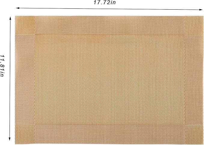 Placemats Set of 6 Washable Indoor | Outdoor Vinyl Place Mats - Image 2