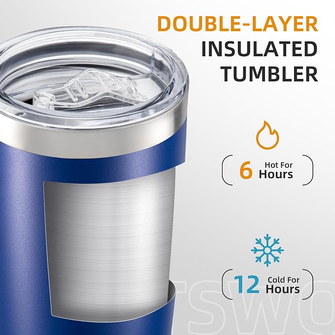 20oz Tumbler Bulk with Lid Stainless Steel Tumblers, 12 Pack | Leak Proof Lid - Image 2