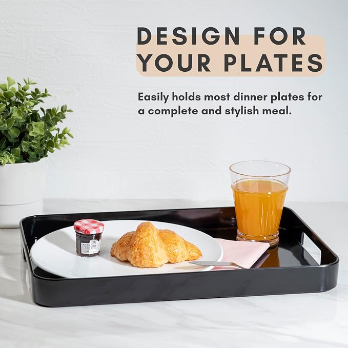 11.5 x 16 Inch Large Rectangle Stackable Melamine Serving Tray - Image 7