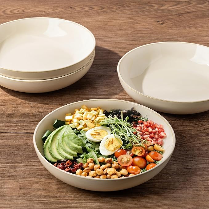 AmorArc 8.5'' Large Ceramic Pasta Bowls, 36oz Stoneware Pasta Serving Bowls Set - Image 5