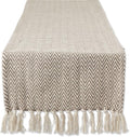 DII Woven Basic Tabletop Collection, Chevron Table Runner, Darn Brown by DII
