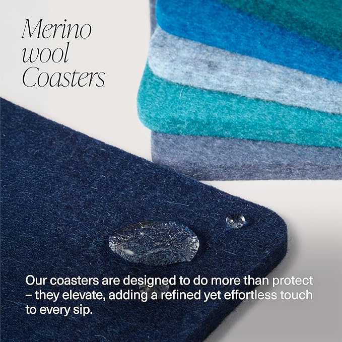 Graf Lantz - Bierfilzl Merino Wool Round Coasters Set of 4 - Chic - Absorbs 30% - Image 2