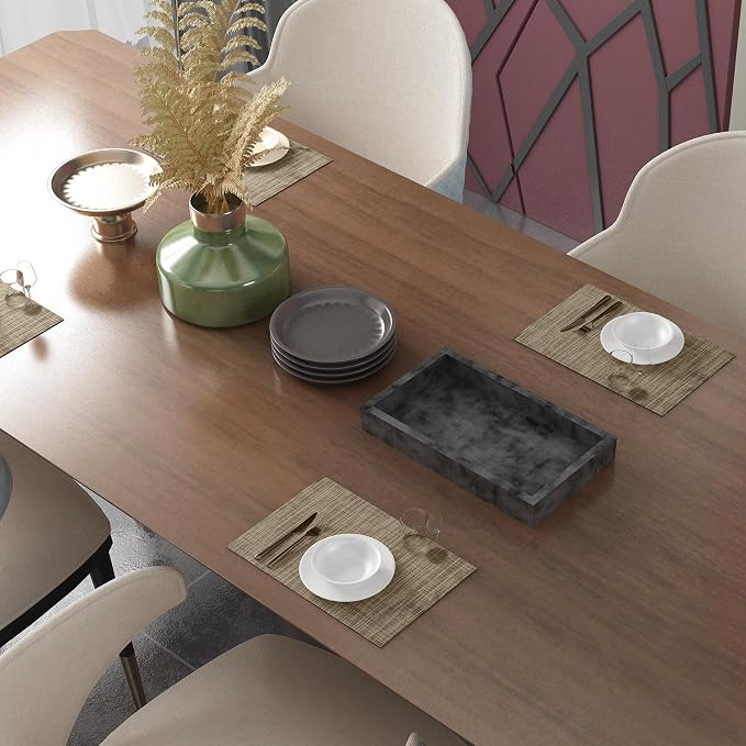 Placemats Set of 6 Washable Indoor | Outdoor Vinyl Place Mats - Image 7