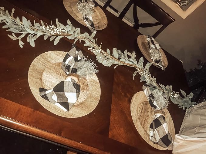 Rustic Wooden Napkin Rings, Handmade Creative Napkin Round Holder - Image 4