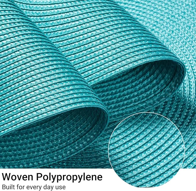 FunWheat Round Braided Placemats Set of 4 Table Mats - Image 4