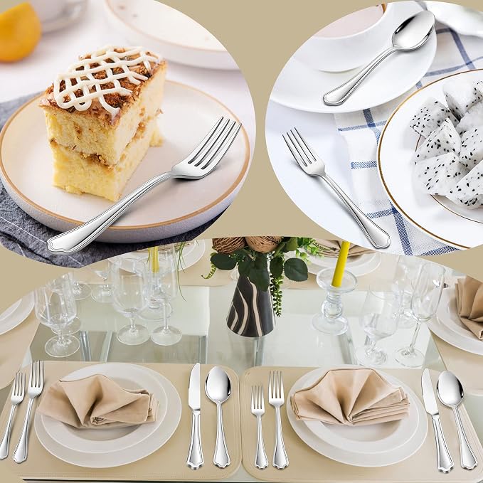 LIANYU 40-Piece Silverware Flatware Set - Image 3