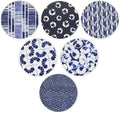 AD Set of 6 Coasters for Drinks Absorbing Round Ceramic Stone Coaster by AD