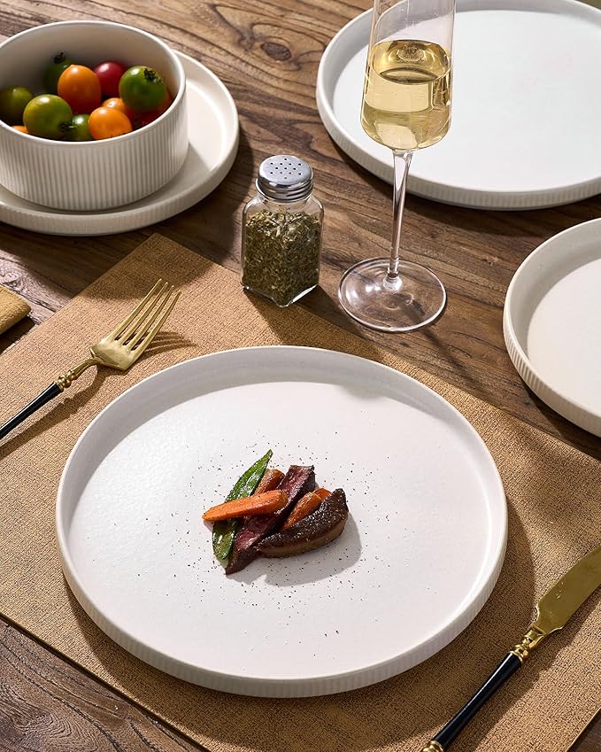 Stoneware Dinnerware Sets, Reactive Glaze Dishes Set - Image 3