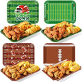 4 Pieces Serving Trays Melamine Platters Reusable Rectangle Party Trays by Tiangrid