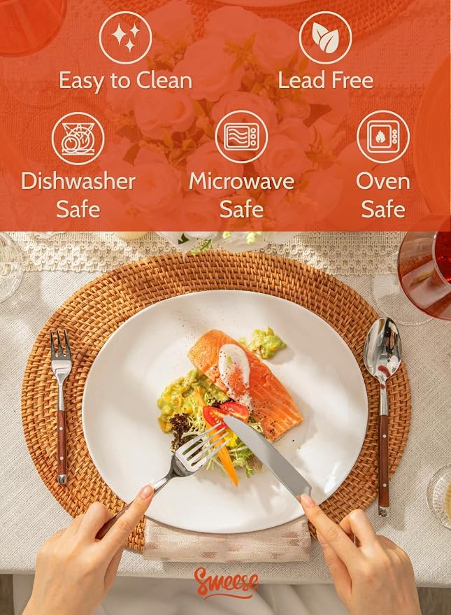 Sweese Porcelain 11 Inch Dinner Plates Set of 6 - Image 3