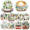 8 PCS Plant Diamond Art Coasters Kits | Diamond Paintings Coasters by Benjenes