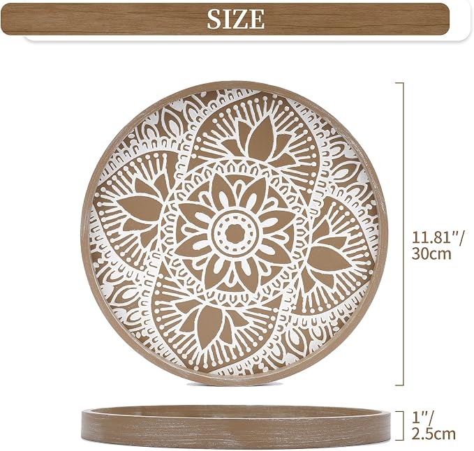 Hanobe Round Boho Decorative Tray - Image 5