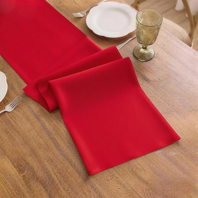 Red Table Runner, Waterproof Washable Runners 72 Inches Long | Reusable 12x72 - Image 3