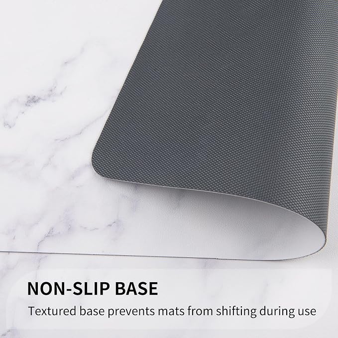 QIYI PU Leather Placemats Set of 6, Marble | Faux Leather, Heat Resistant - Image 4