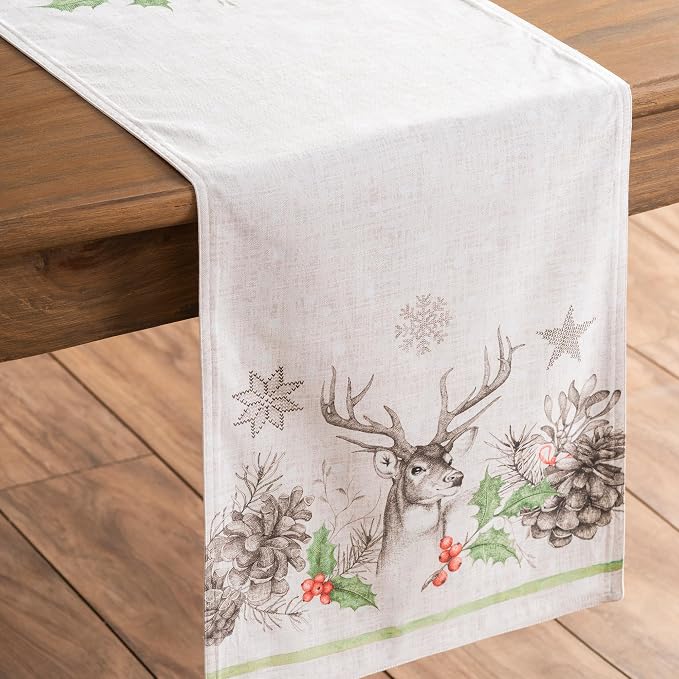 Maison d' Hermine Table Runner 100% Cotton 14.50" x 72" | Table Runners 72 - Image 9
