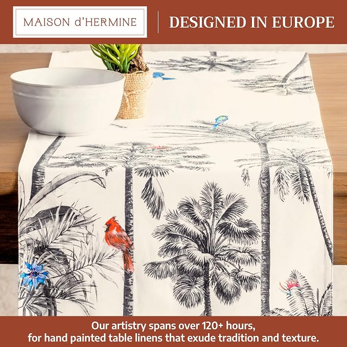 Maison d' Hermine Table Runner 100% Cotton 14.50" x 108" | Table Runners 108 - Image 2