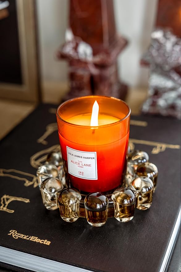 Home Collection Original Amber Glass Small Bubble Candle Dish | Votive and - Image 4