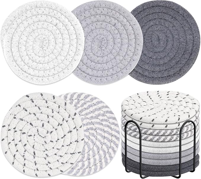 Billbotk 10 Pieces Coasters for Drink Absorbent, 5 Colors Drink Coasters by Billbotk