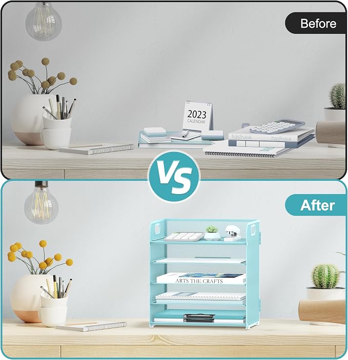 5 Trays Paper Organizer Letter Tray - Image 6
