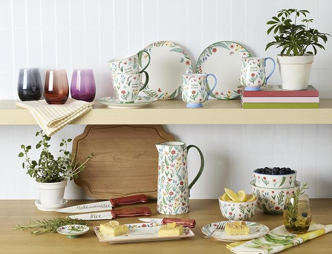 Oneida First Blooms Green Porcelain Mug Set - Image 4