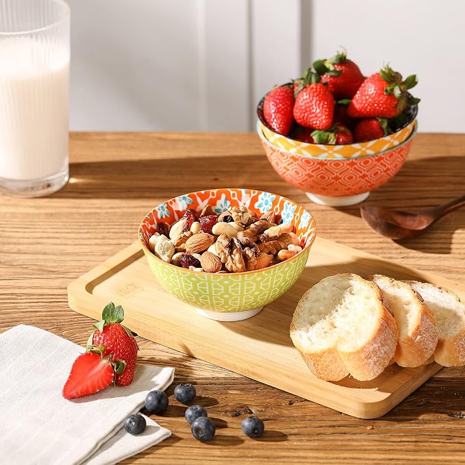 Metahom Dessert Bowls, Small Colorful Bowls 10 Oz, Ceramic Bowl Set - Image 6