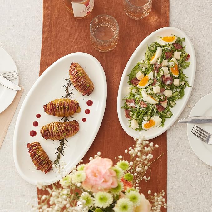 DOWAN Large Serving Platter, Ceramic Serving Dish - Image 6