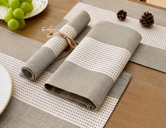 Wracra Linen Placemats Set of 4, Macrame Place Mats - Image 4