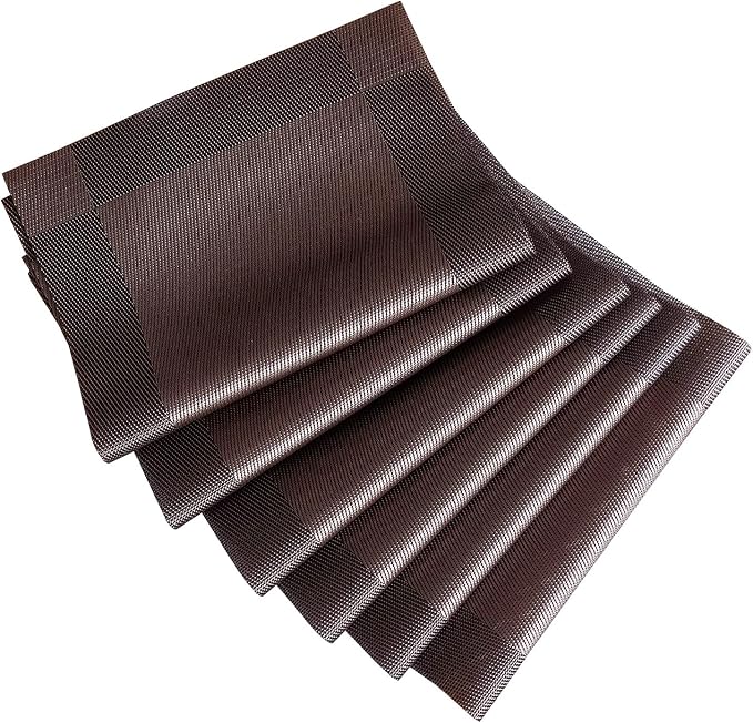 Table Placemats Dining Table Place Mats Set of 6 Heat Resistant Insulation - Image 2