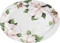 Bico Magnolia Floral Ceramic 16 inch Oval Platter, Microwave & Dishwasher Safe by Bico