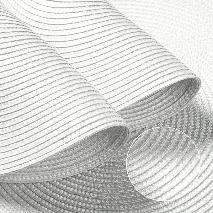 FunWheat Round Braided Placemats Set of 6 Table Mats - Image 4
