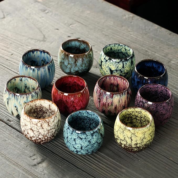 Amagogo Tea Cups, Pottery Chinese Tea Cup, Japanese Tea Cups, Asian Porcelian - Image 4
