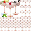 Jingmore 48 Pcs Ribbed Martini Glasses 10 oz Disposable Plastic Vintage Ribbed by Jingmore
