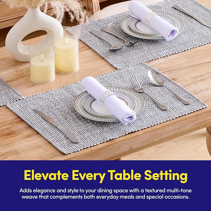 Sweet Home Collection 100% Cotton Placemats - Image 2