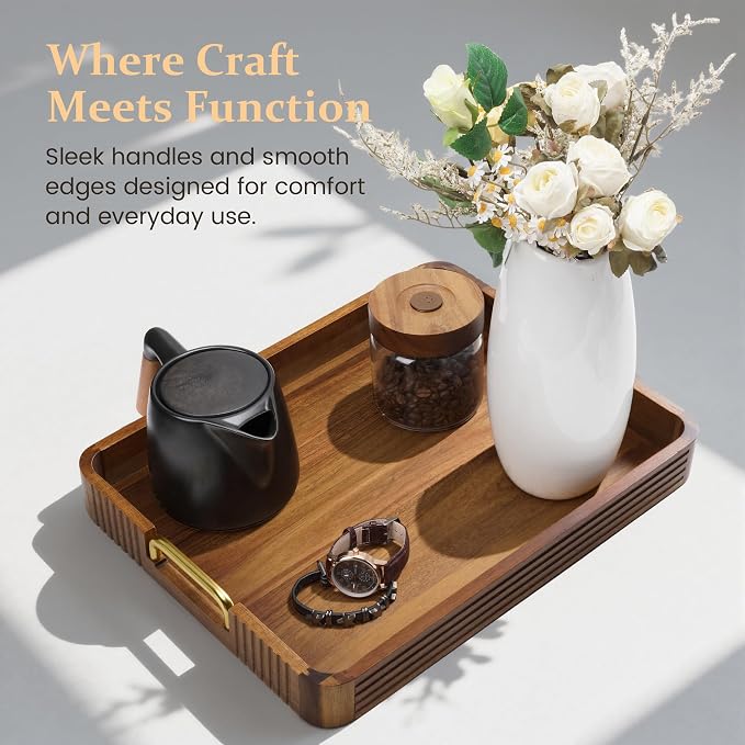 Natural Acacia Wood Serving Tray - Image 6