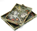 2 Pcs Serving Trays with Handles, Plastic Tray by Unknown