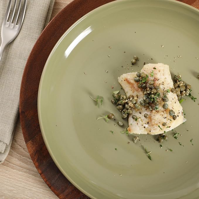 Gibson Home Rockaway 12 Piece Plates and Bowls Matte Outside/Shiny Inside Glaze - Image 3
