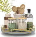 Oroyutor 9-Inch Gray Lazy Susan Spice Organizer by Oroyutor