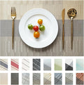 Placemats Set of 6 Vinyl/Plastic Woven Place Mats by Unknown
