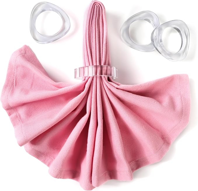 Clear Acrylic Napkin Rings Set of 12 - Image 4