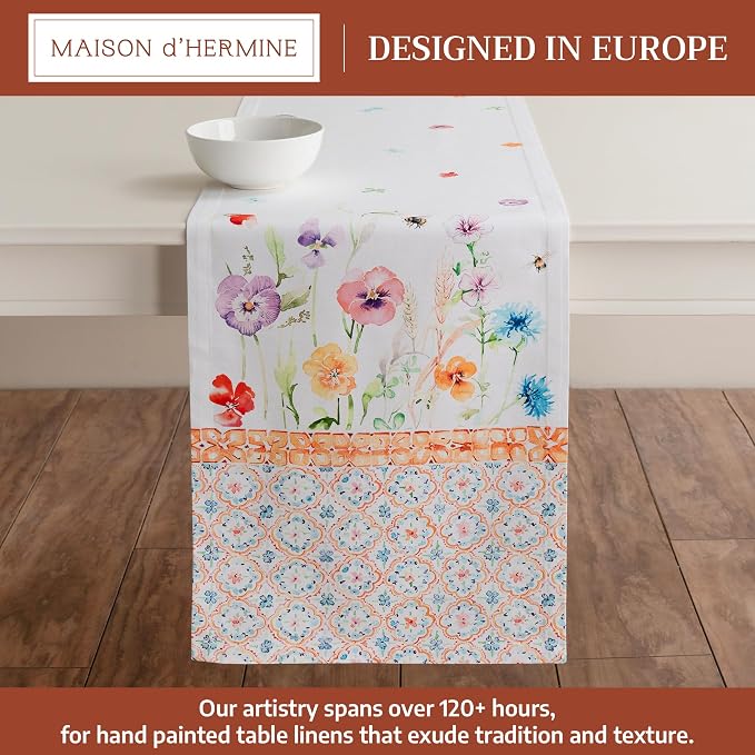 Maison d' Hermine Table Runner 100% Cotton 14.50" x 72" | Table Runners 72 - Image 2